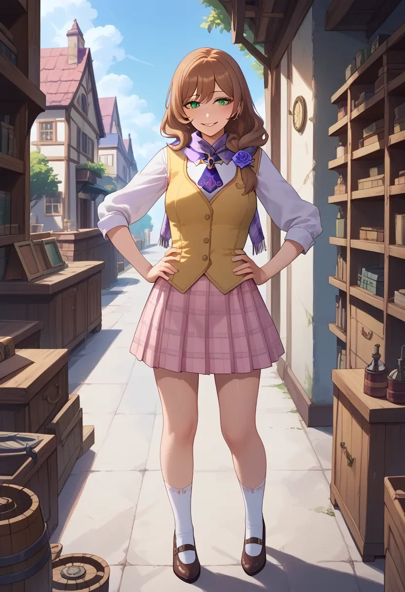 genshin impact,lisa_(genshin_impact),spring,student uniform,vest  - 