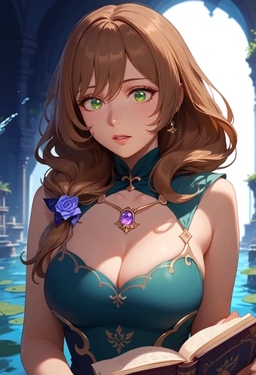 genshin impact,lisa,swimsuit,sexy  - AI generated anime art