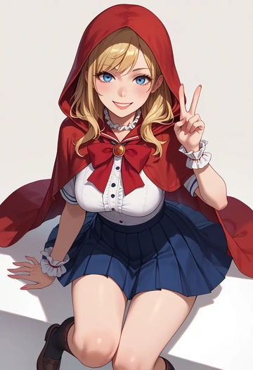 little_red_riding_hood,little_red_riding_hood_(grimm),sailor, uniform  - AI generated anime art