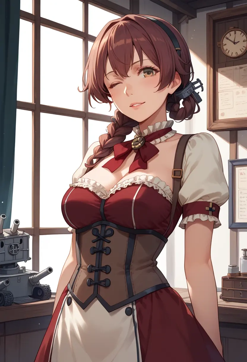 kantai_collection,littorio_(kancolle),vampire corset,lace blouse,velvet skirt  - 