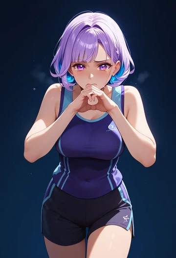 nijisanji,lize_helesta,athletic,shorts,sexy  - AI generated anime art