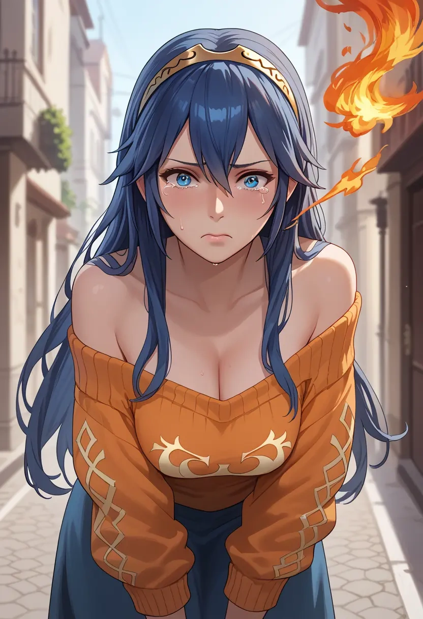 fire_emblem,lucina_(fire_emblem),orange,sweater  - 