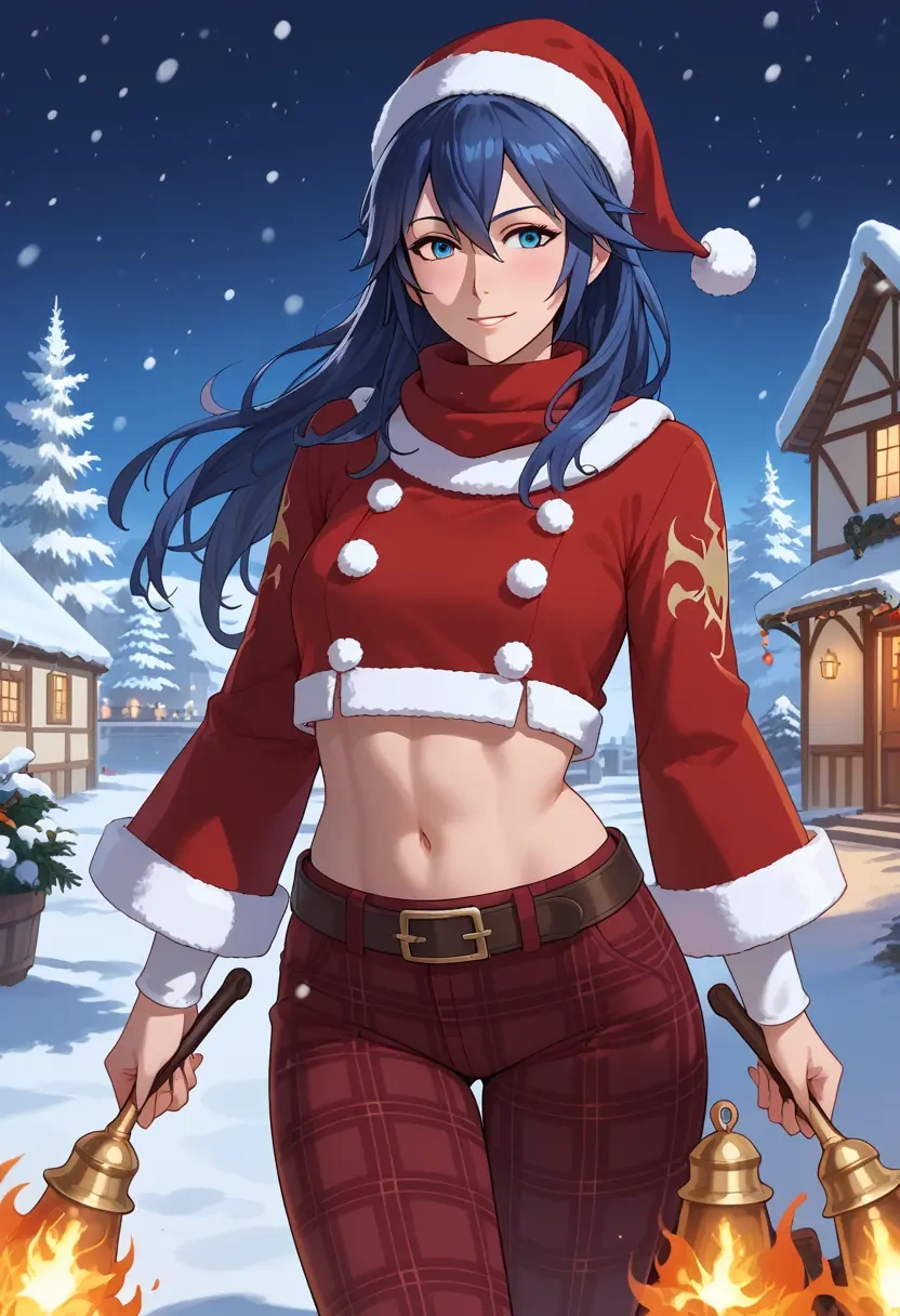 fire_emblem,lucina_(fire_emblem),Christmas,plaid trousers  - 