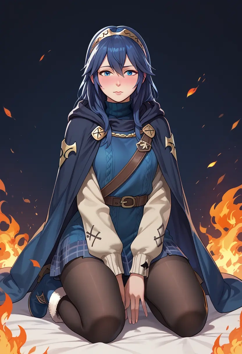 fire_emblem,lucina_(fire_emblem),winter,student uniform,hooded coat  - 