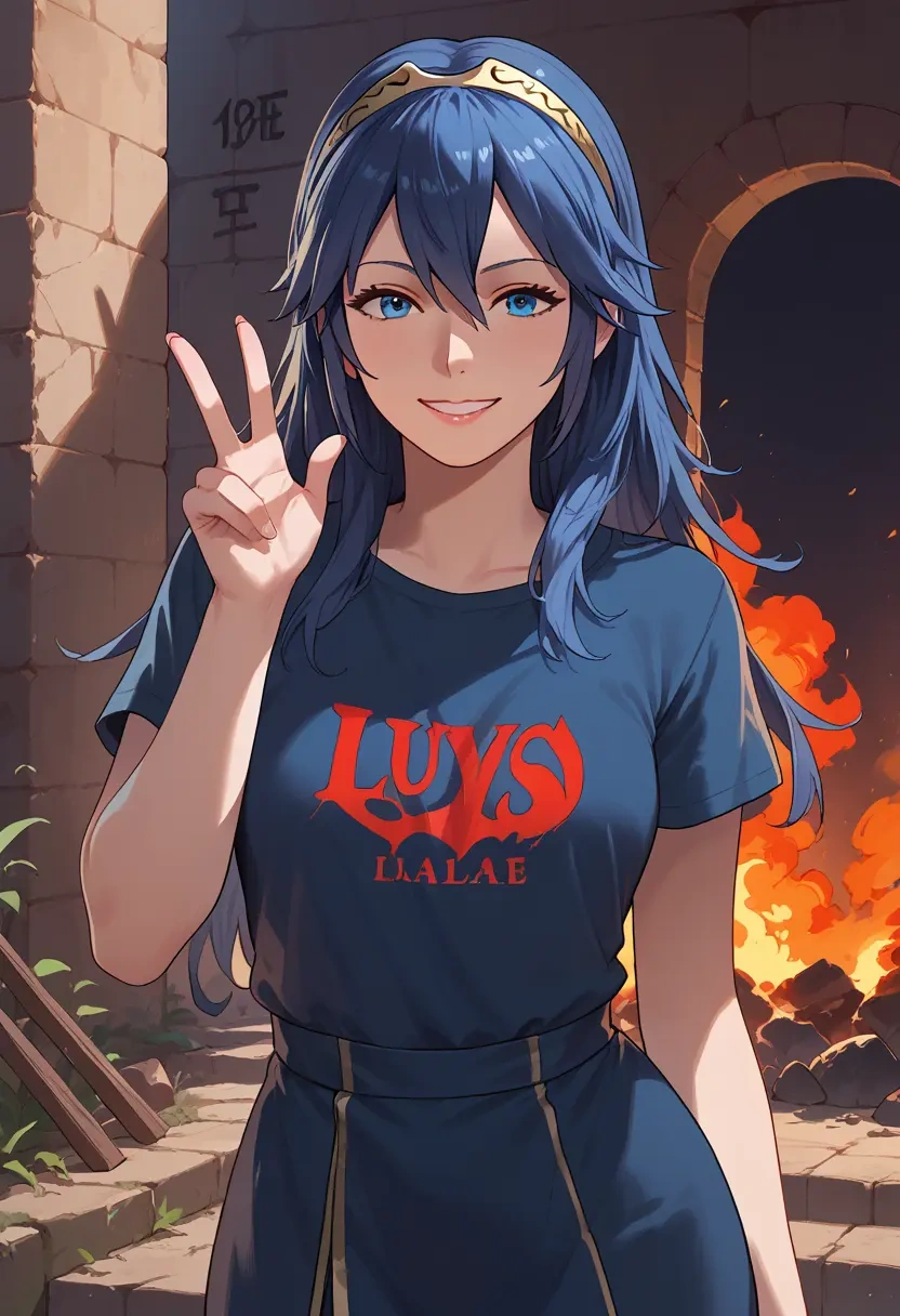 fire_emblem,lucina_(fire_emblem),crop graffiti tee,dolphin shorts  - 