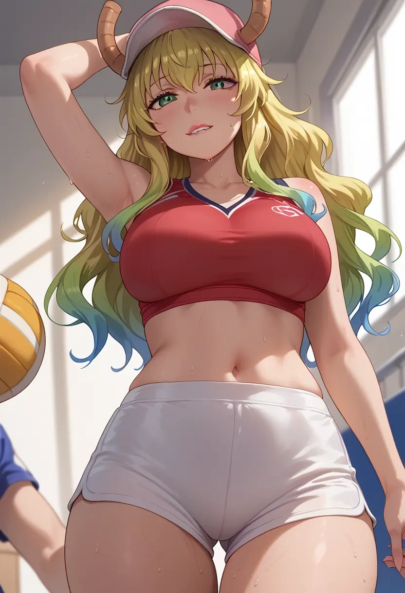 kobayashi-san_chi_no_maidragon,lucoa_(maidragon),volleyball uniform  - 