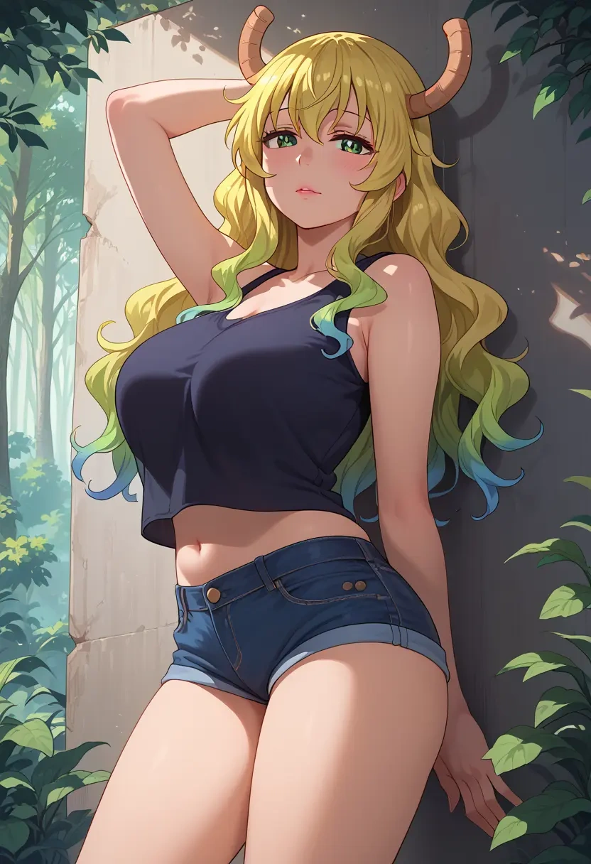 kobayashi-san_chi_no_maidragon,lucoa_(maidragon),shorts,sexy  - 