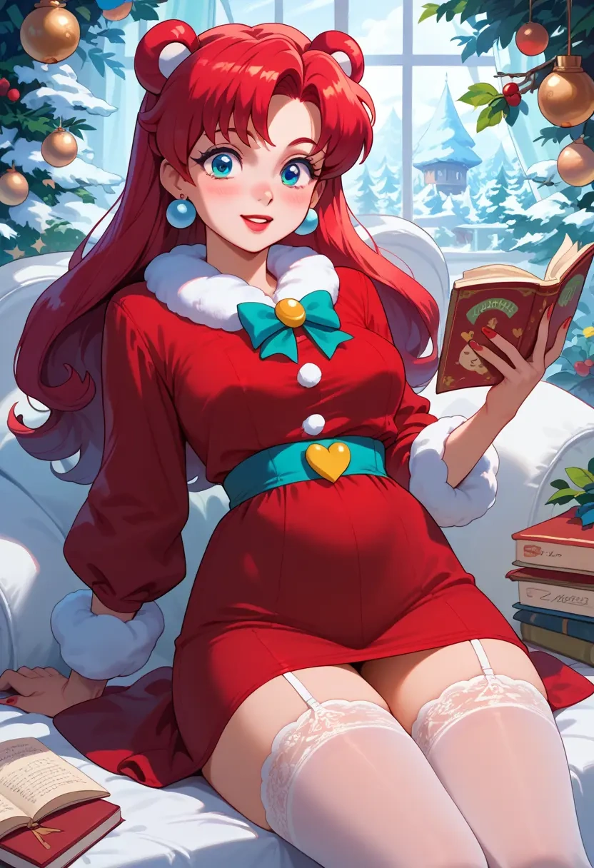 urusei_yatsura,lum,Christmas,sexy, stockings,  - 