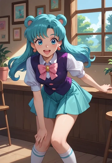 urusei_yatsura,lum,spring,student uniform,vest  - AI generated anime art