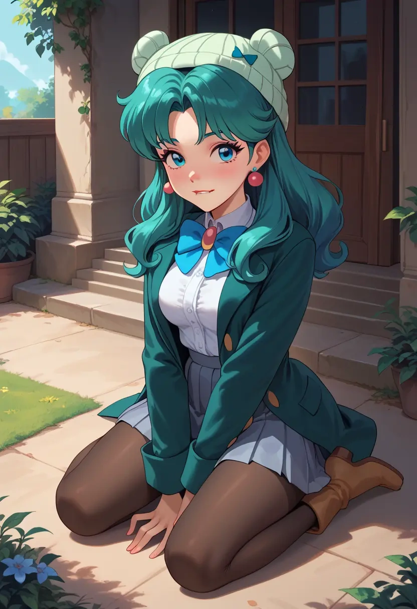 urusei_yatsura,lum,winter,student uniform,duffle coat  - 