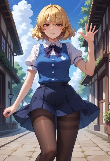 touhou,luna_child,shorts, pantyhose  - AI generated anime art