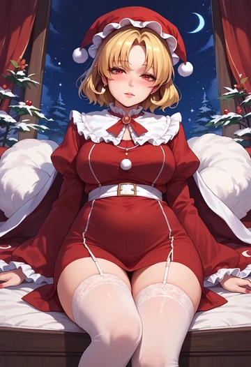 touhou,luna_child,Christmas,sexy, stockings,  - AI generated anime art