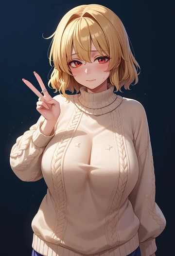 touhou,luna_child,sweater  - AI generated anime art