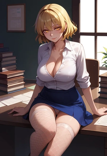 touhou,lunasa_prismriver,secretary,panties  - AI generated anime art