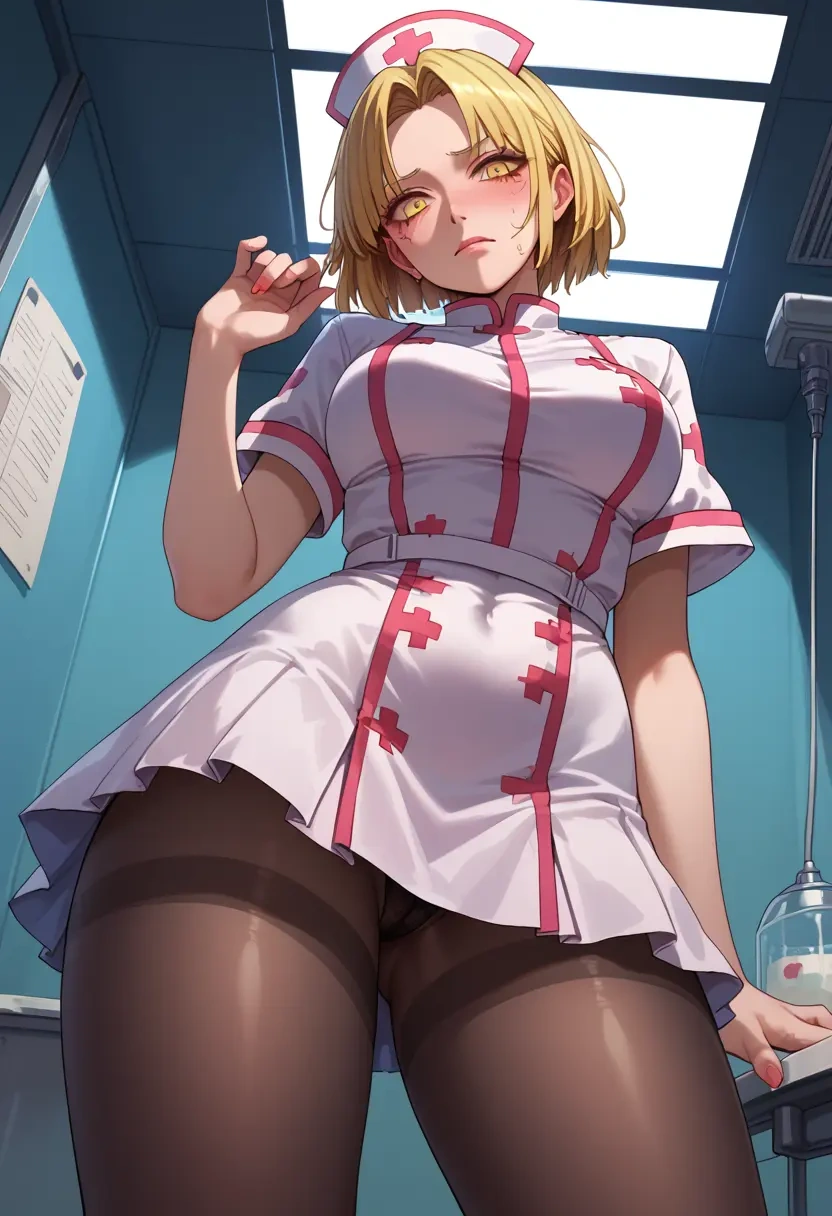 touhou,lunasa_prismriver,nurse pantyhose,mini skirt, sexy  - 