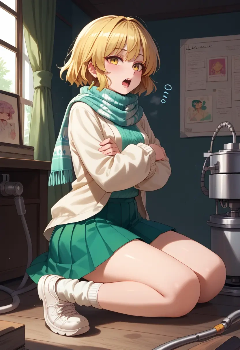 touhou,lunasa_prismriver,spring,student uniform,knit sweater  - 