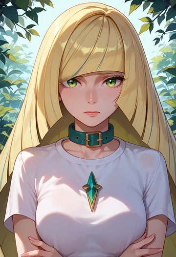 pokemon,lusamine_(pokemon),polo shirt,tennis skirt  - AI generated anime art