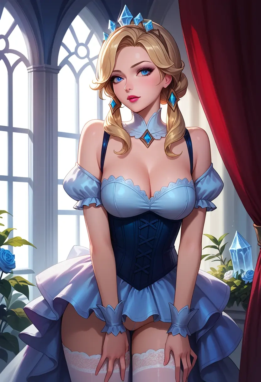 league_of_legends,lux_(league_of_legends),Victorian-era,stockings,sexy  - 