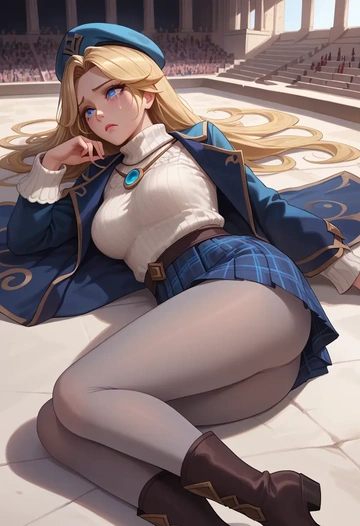 league_of_legends,lux_(league_of_legends),winter,student uniform,pea coat  - AI generated anime art