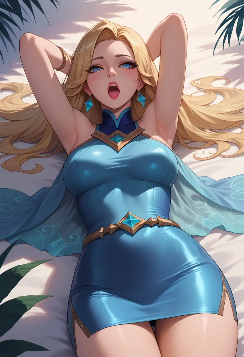 league_of_legends,lux_(league_of_legends),bodysuit,mesh,high-waisted skirt  - 