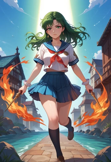 fire_emblem,lyn_(fire_emblem),sailor, uniform  - AI generated anime art