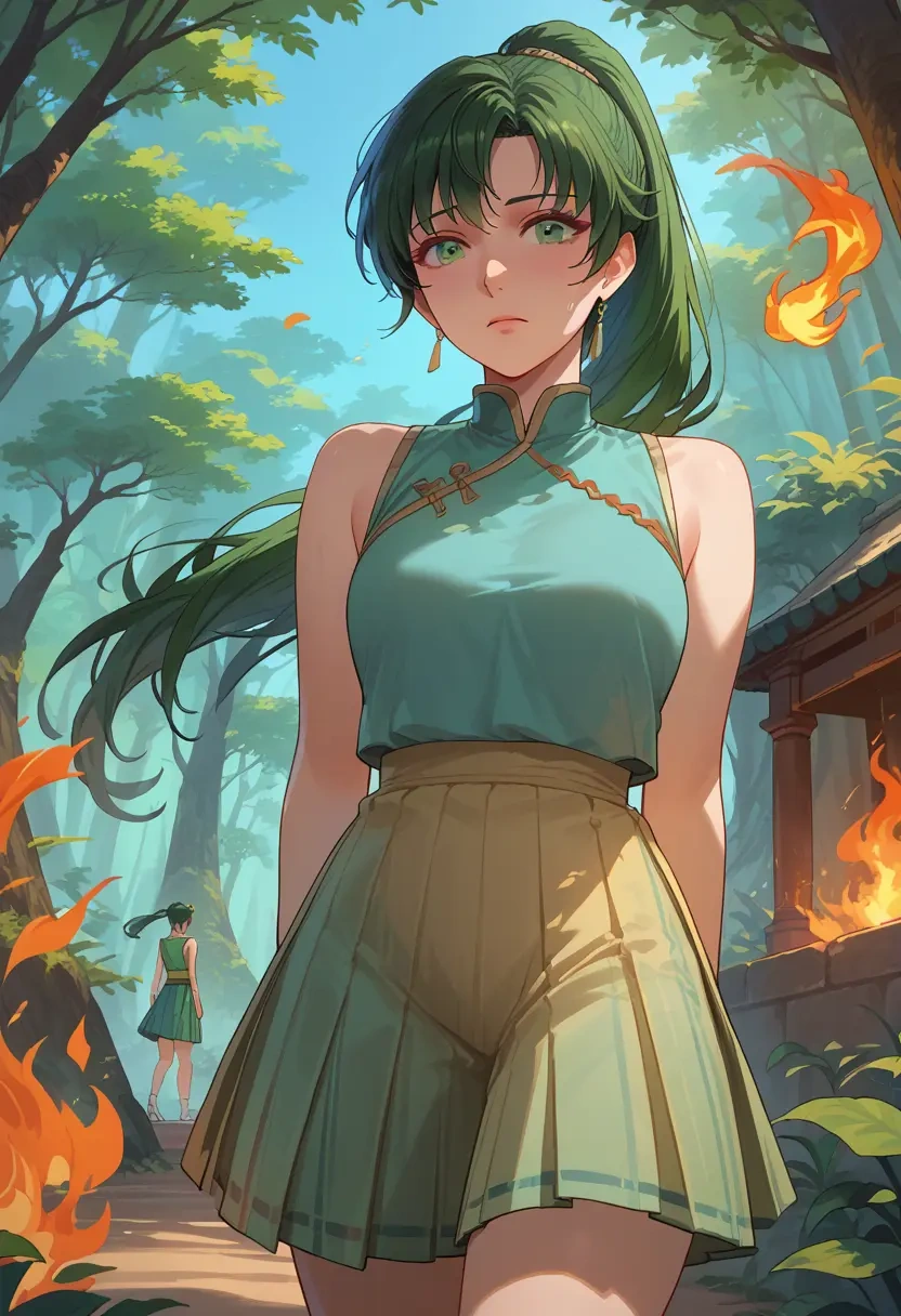 fire_emblem,lyn_(fire_emblem),tennis dress,visor,trainers  - 