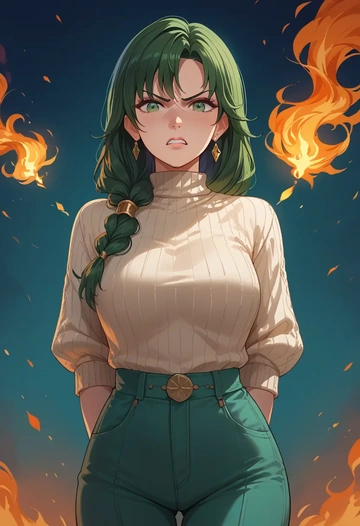 fire_emblem,lyn_(fire_emblem),sweater  - AI generated anime art