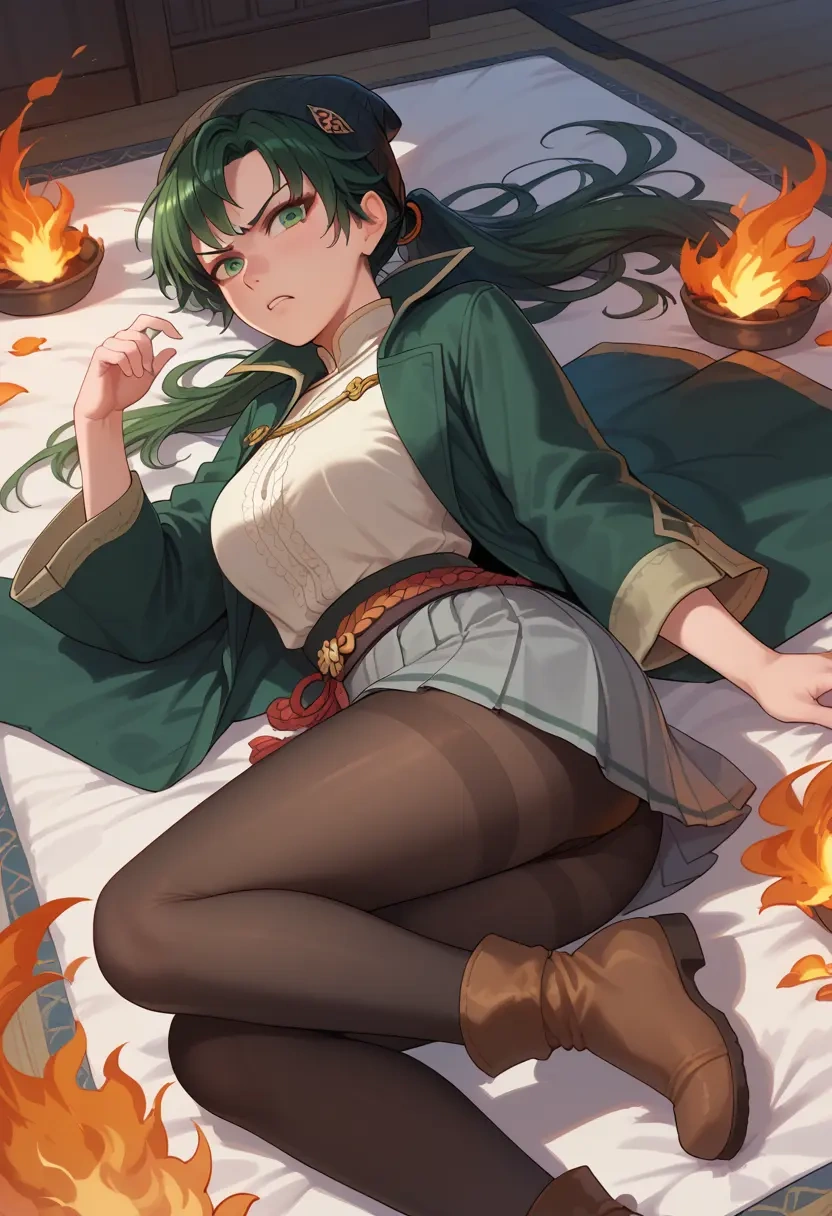 fire_emblem,lyn_(fire_emblem),winter,student uniform,duffle coat  - 