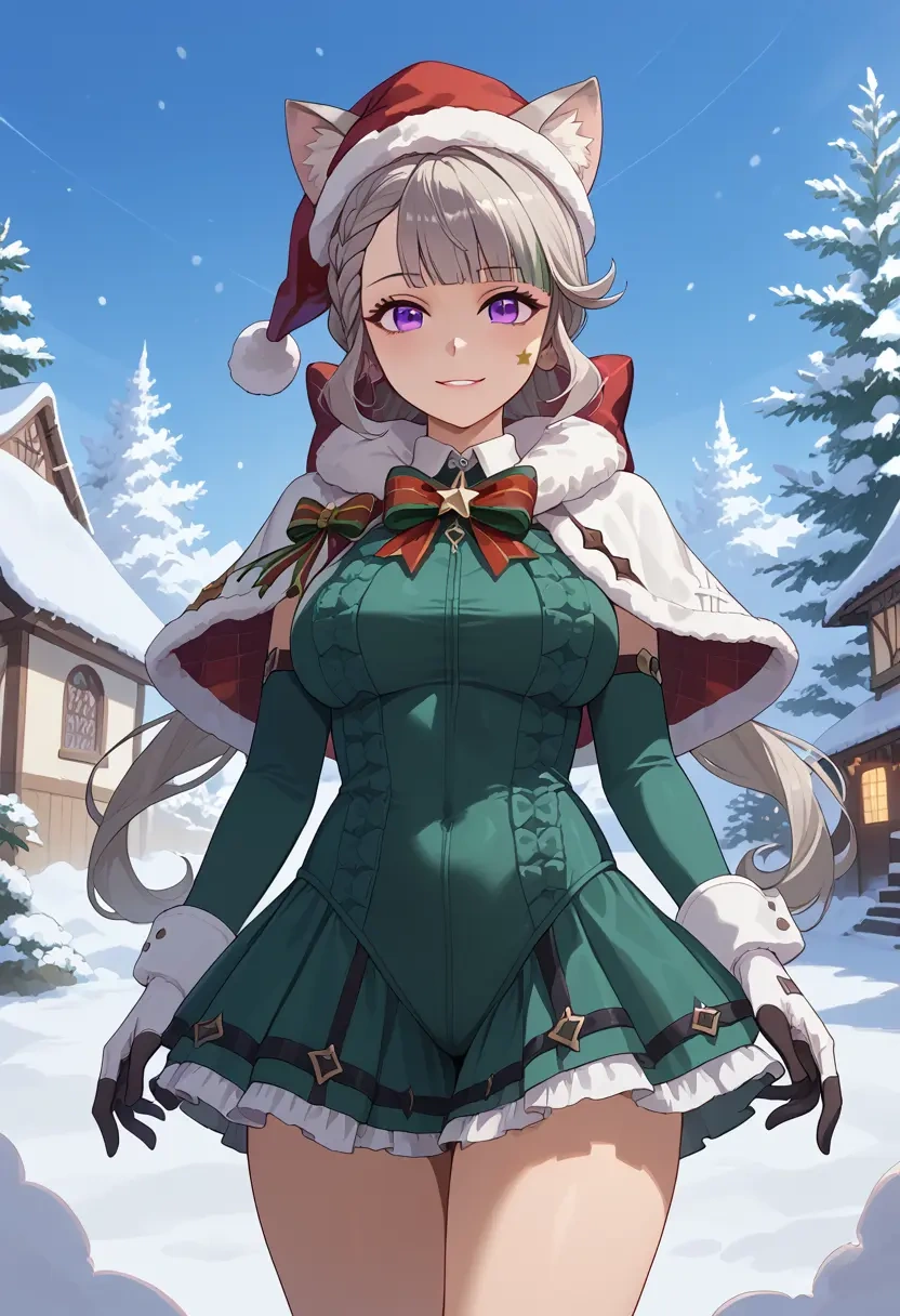 genshin impact,lynette,Christmas,dress  - 