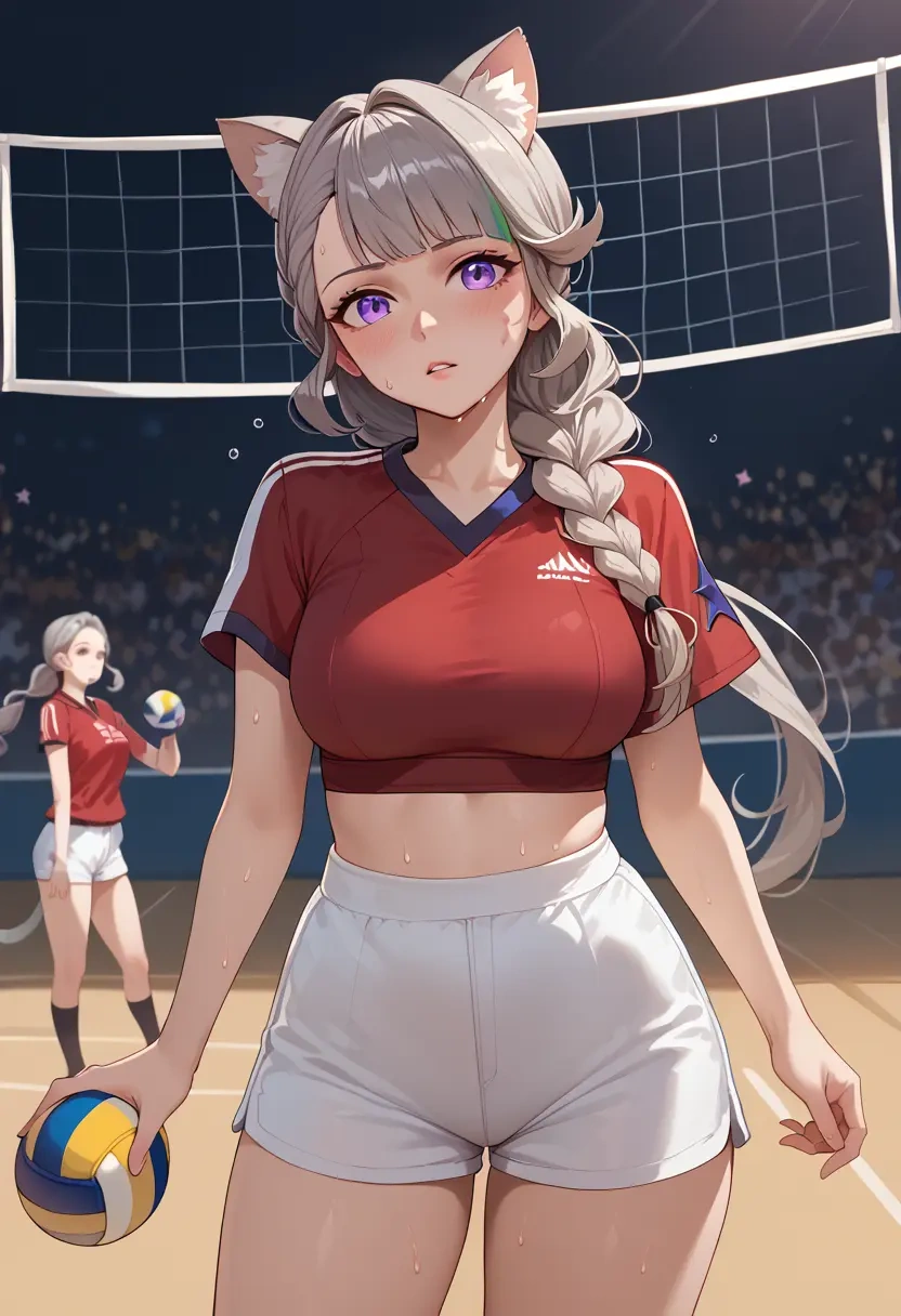 genshin impact,lynette,volleyball uniform  - 