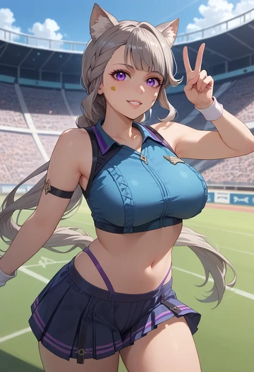 genshin impact,lynette,athletic  - AI generated anime art