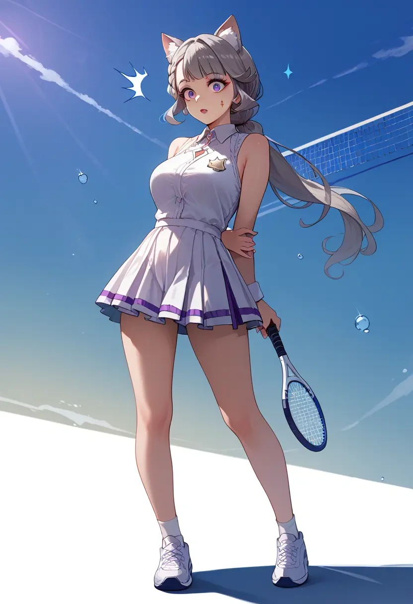 genshin impact,lynette,tennis skirt  - 