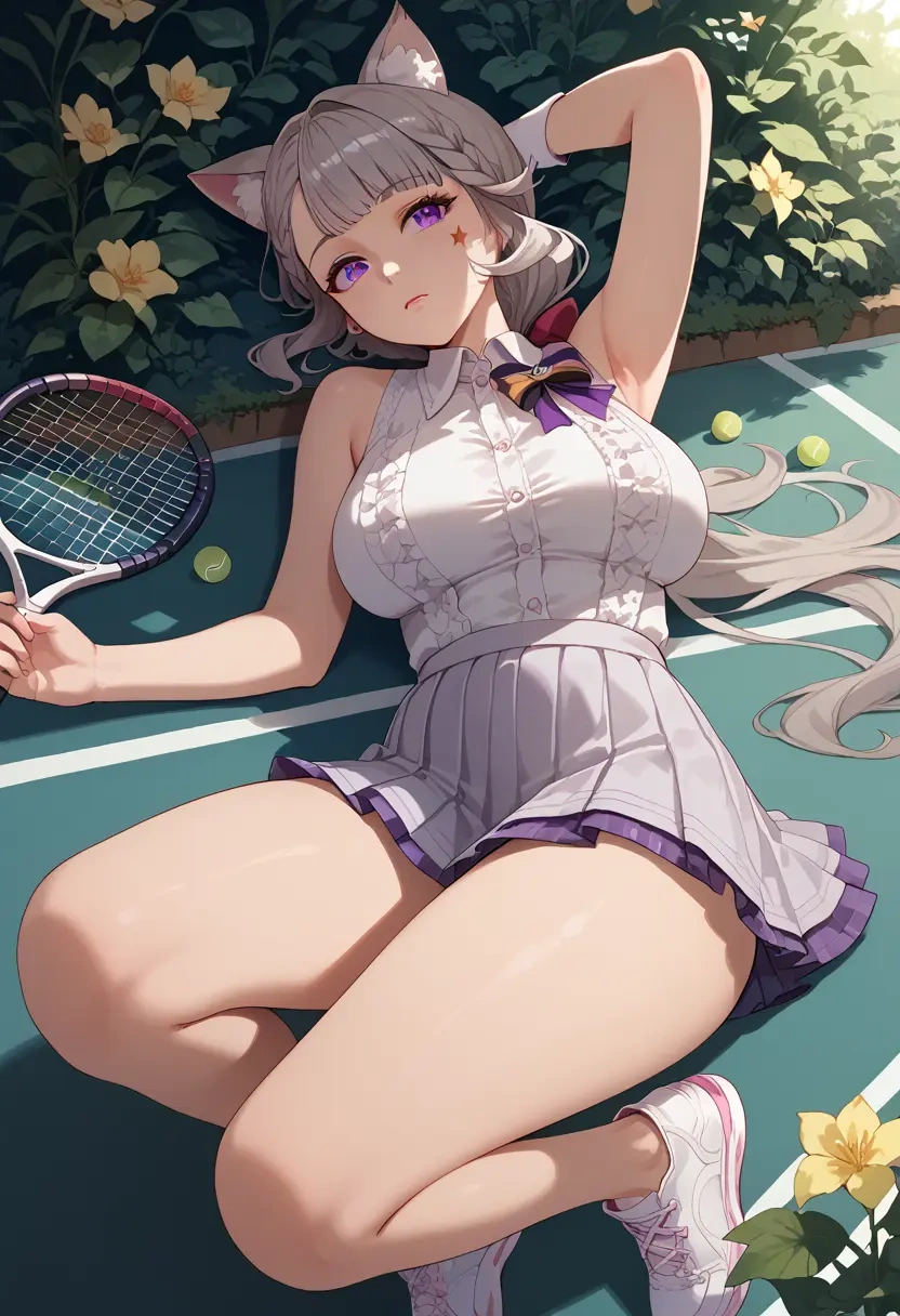 genshin impact,lynette,tennis skirt  - 