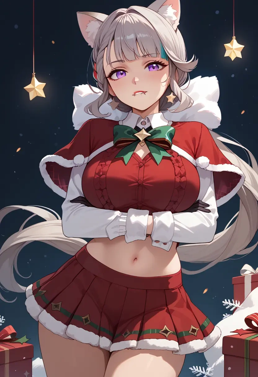 genshin impact,lynette,Christmas,skirt  - 