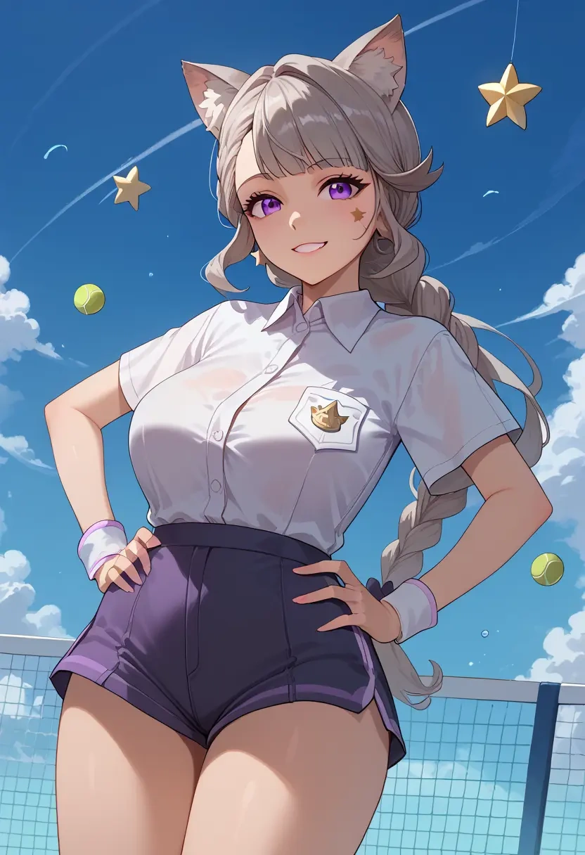 genshin impact,lynette,tennis polo,skort  - 