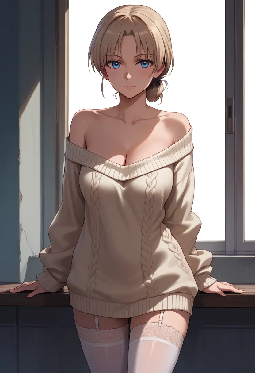 world_witches_series,lynette_bishop,off-shoulder,sweater  - 