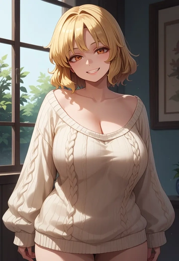 touhou,lyrica_prismriver,sweater  - AI generated anime art