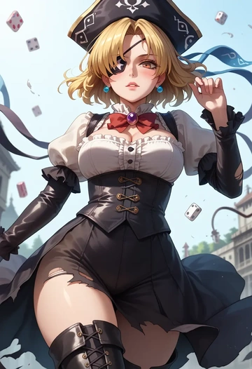 touhou,lyrica_prismriver,pirate  - AI generated anime art