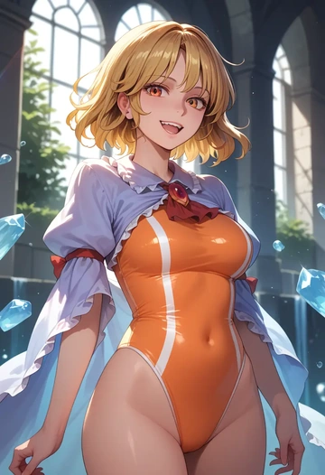 touhou,lyrica_prismriver,swimsuit,sexy  - AI generated anime art