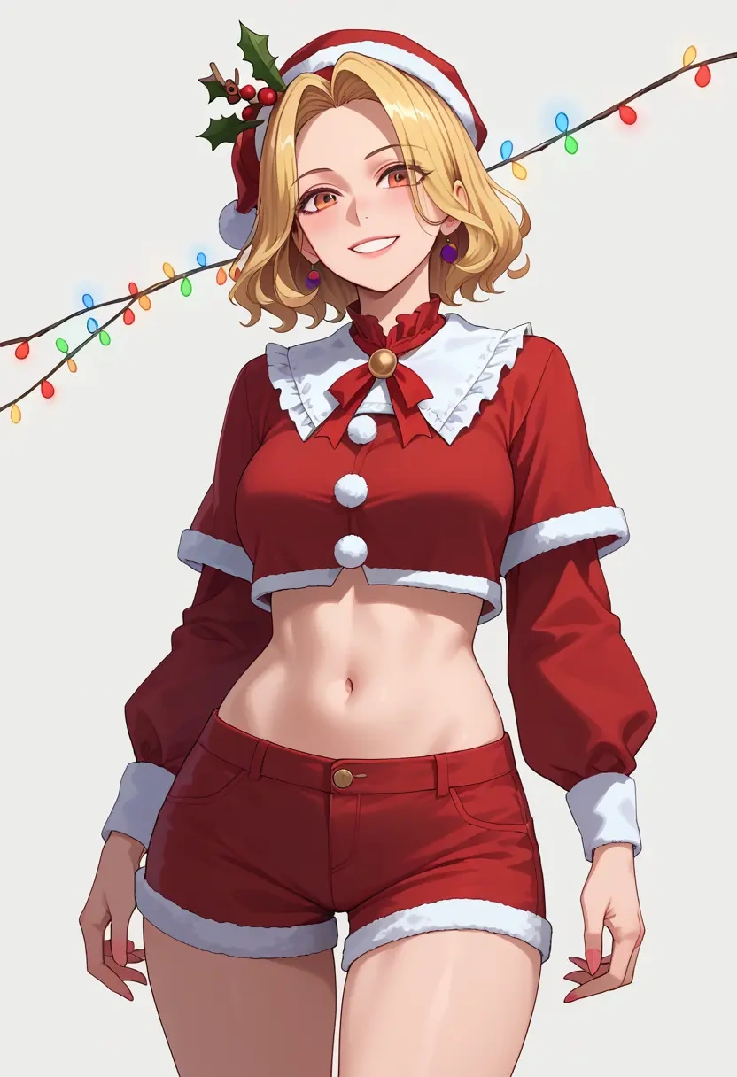 touhou,lyrica_prismriver,Christmas,red velvet shorts  - 