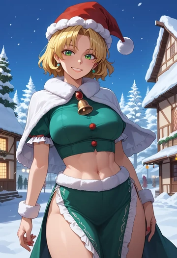 touhou,lyrica_prismriver,Christmas,dress  - AI generated anime art