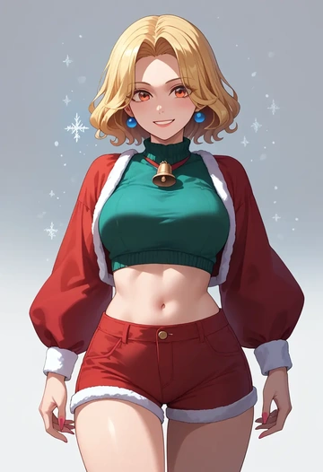 touhou,lyrica_prismriver,Christmas,red velvet shorts  - AI generated anime art