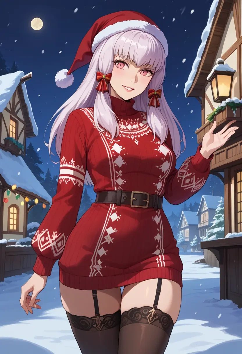 fire_emblem,lysithea_von_ordelia,sweater,stockings,Thigh garters  - 