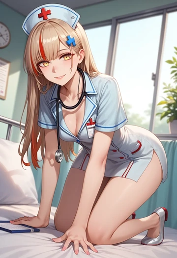 girls'_frontline,m16a1_(girls'_frontline),nurse  - AI generated anime art