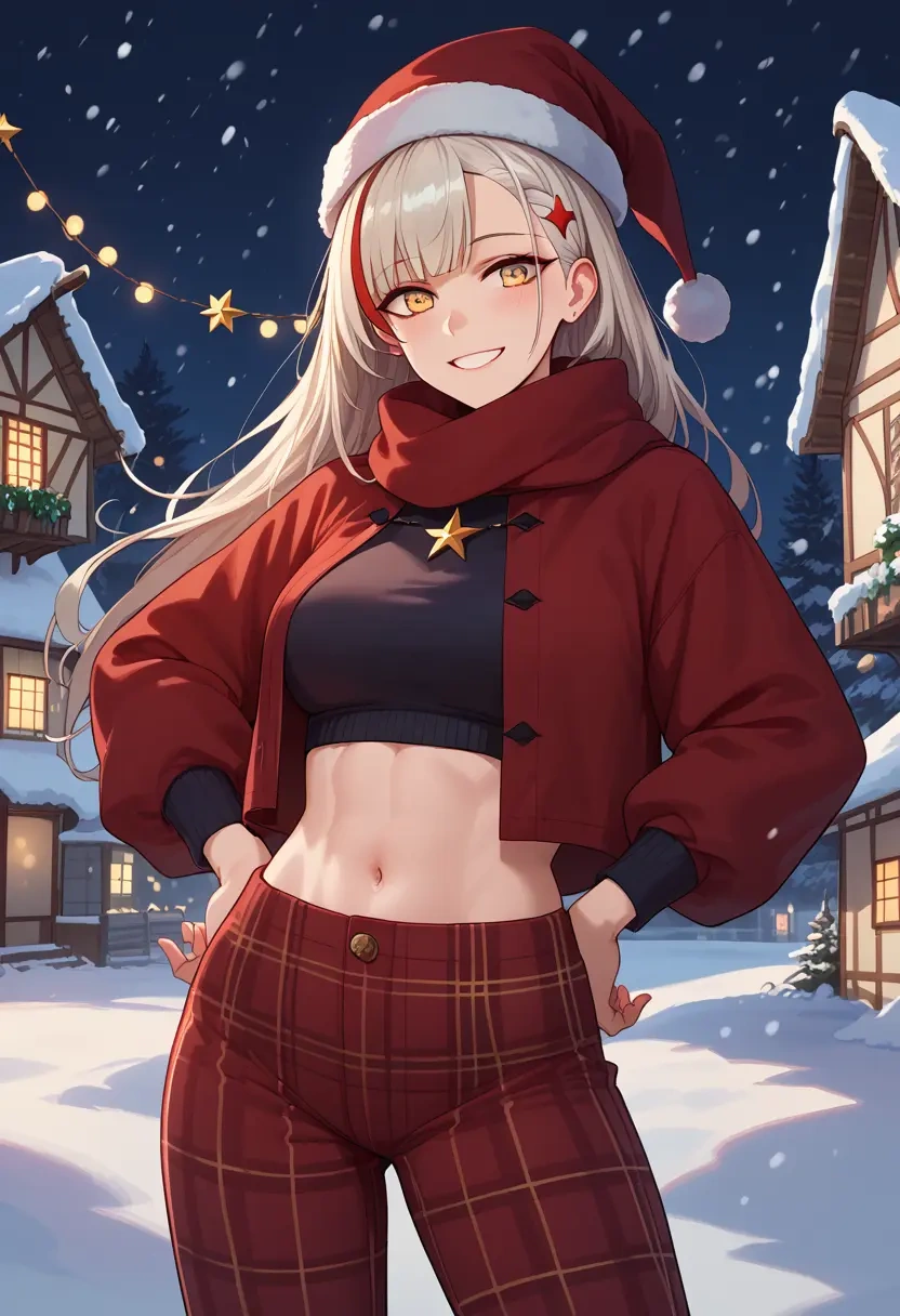 girls'_frontline,m16a1_(girls'_frontline),Christmas,plaid trousers  - 