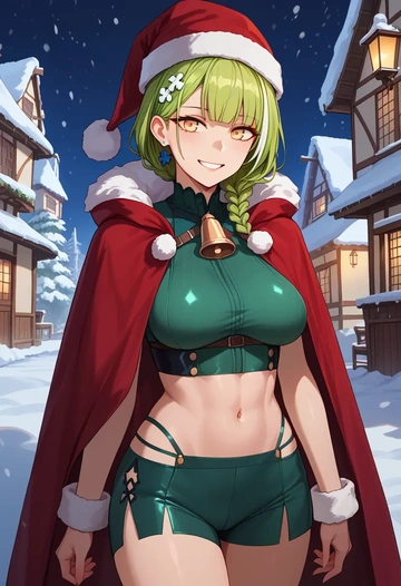 girls'_frontline,m16a1_(girls'_frontline),Christmas,dress  - AI generated anime art