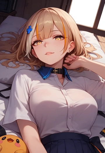 girls'_frontline,m16a1_(girls'_frontline),polo shirt,tennis skirt  - AI generated anime art