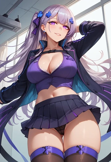 girls_frontline,m200_(girls_frontline),mini skirt,stockings  - AI generated anime art