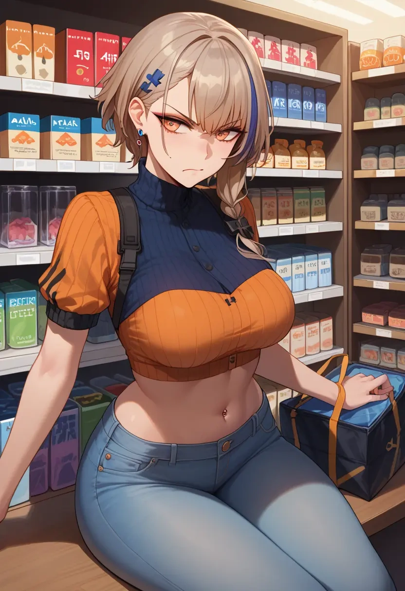 girls_frontline,m4a1_(girls_frontline),crop top  - 