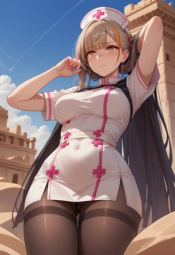 girls_frontline,m4a1_(girls_frontline),nurse pantyhose,mini skirt, sexy  - AI generated anime art